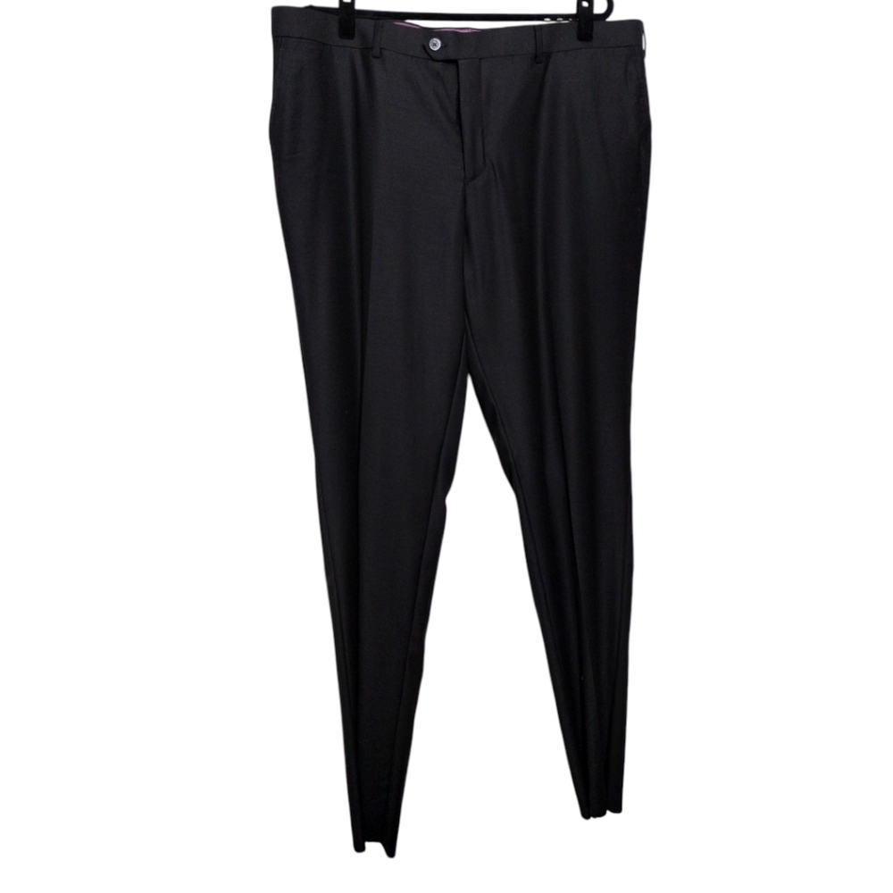 Zanetti Lanificio DI Biella Dress Formal Suit Pants Wool Mens 44L Unhemmed